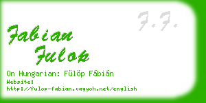 fabian fulop business card